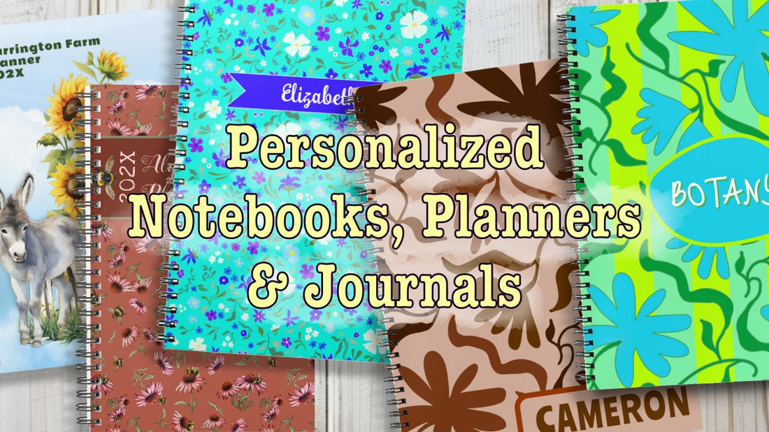 Journals and Notebooks to Personalize Through Zazzle