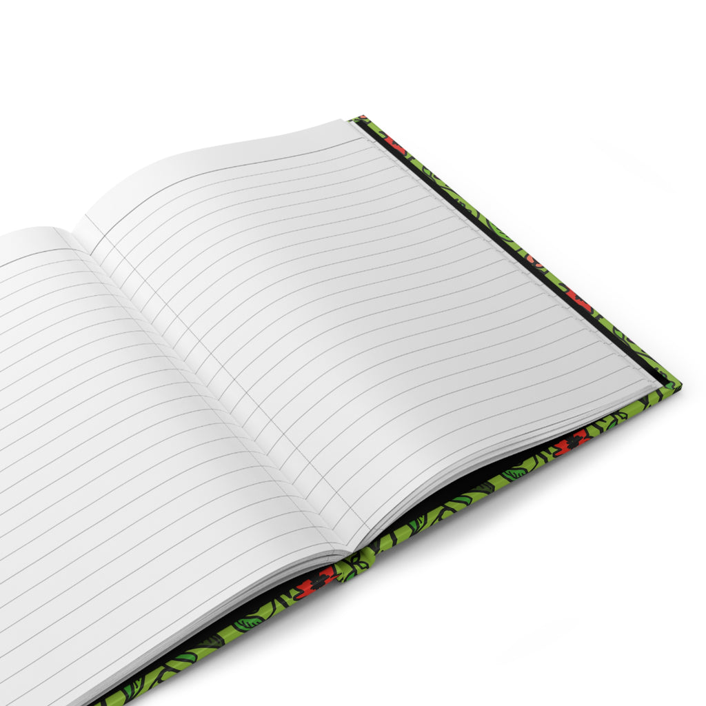 Floral Art Garden Block Pattern Hardcover Journal