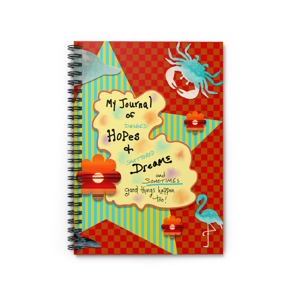 Spiral Notebook — "My Journal of Hopes & Dreams" Colorful Beach-Themed Ruled Journal