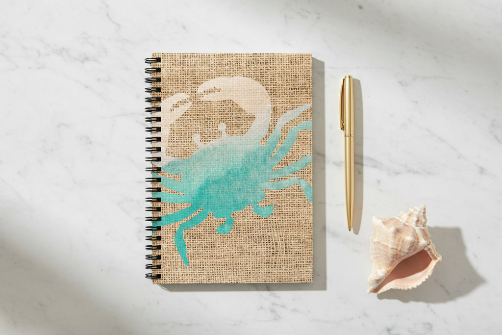 Coastal Crab Spiral Notebook — Ruled Beachy Journal