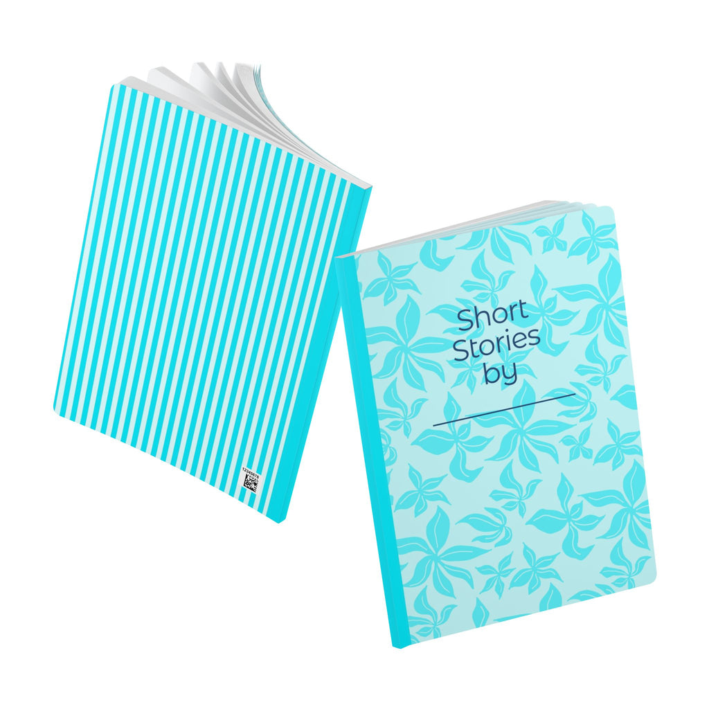 Blue Flowers Soft Cover Journal Titled Short Stories