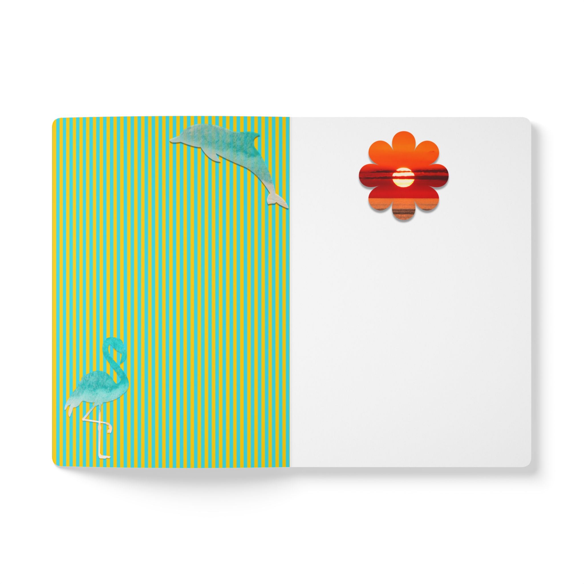 Teen Hopes and Dreams Softcover Journal — Crabs, Dolphins & Flamingo Notebook