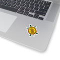 Turtle Kiss-Cut Sticker — Cute Retro Pond Turtle Decal for Laptops & Water Bottles