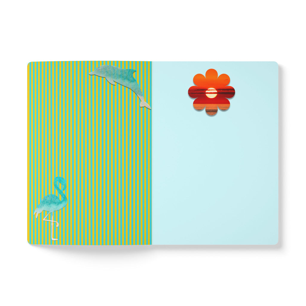 Teen Hopes and Dreams Softcover Journal — Crabs, Dolphins & Flamingo Notebook