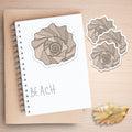 Knobbed Whelk Seashell Art Kiss-Cut Stickers