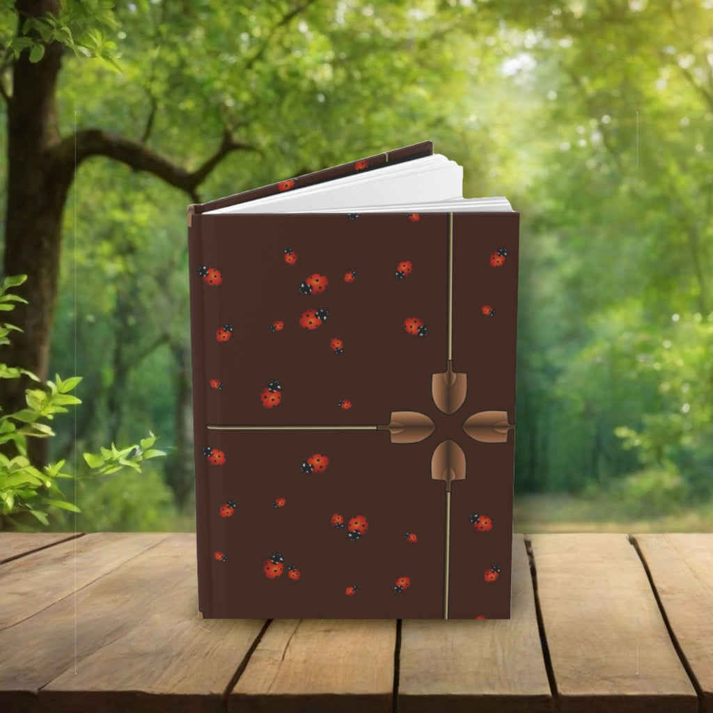 Ladybug Pattern Hardcover Journal