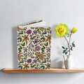 Gold Flowers Pattern Hardcover Journal — Vintage Botanical Notebook
