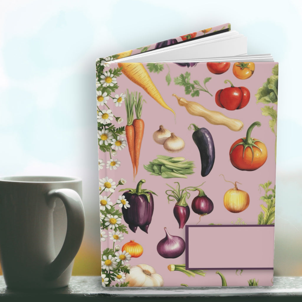 Vegetable Gardener or Vegan Recipes Patterned Journal