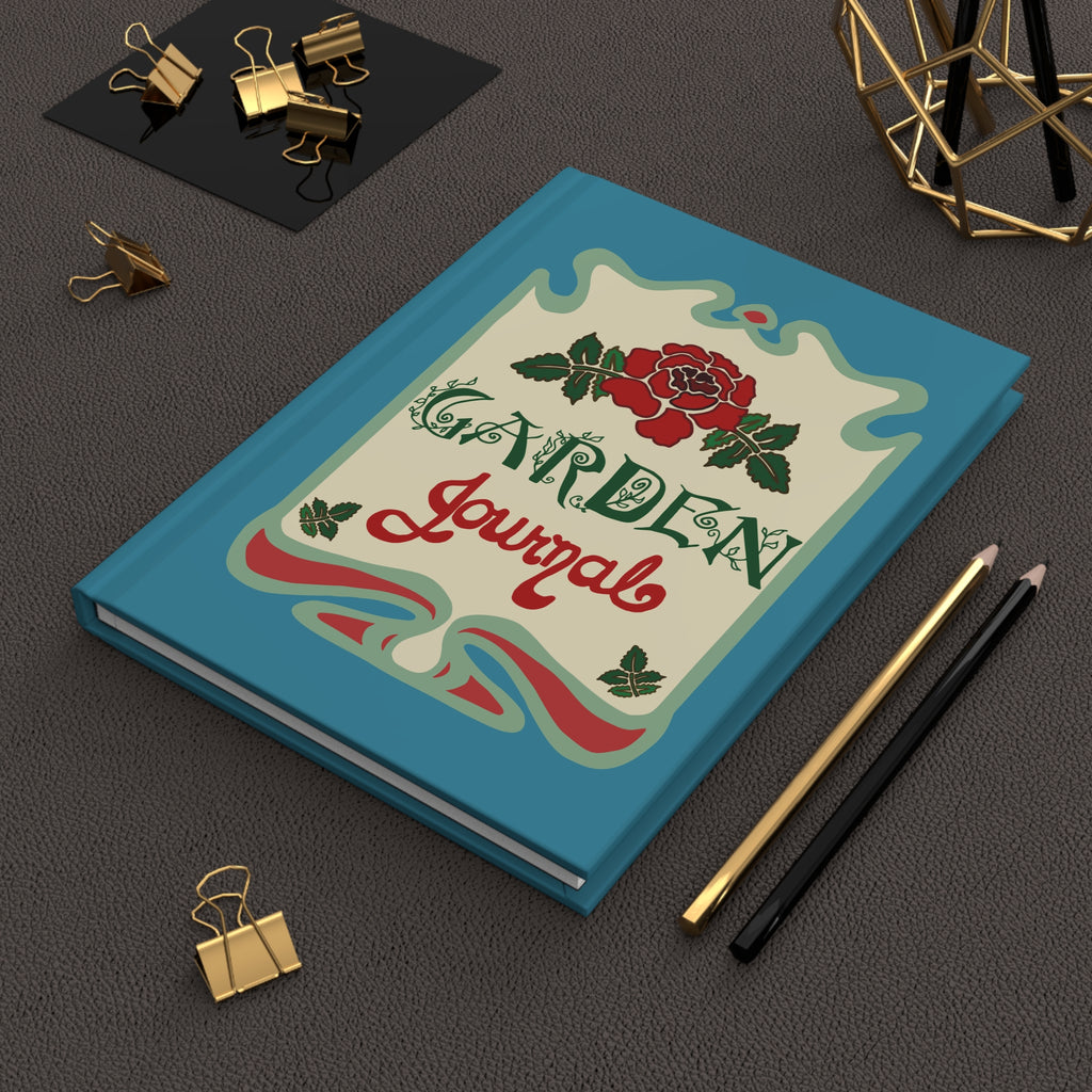 Garden Journal Hardcover — Vintage Rose Botanical Notebook