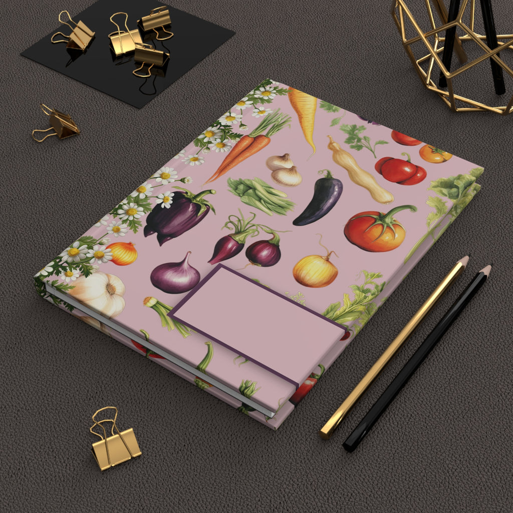 Vegetable Gardener or Vegan Recipes Patterned Journal