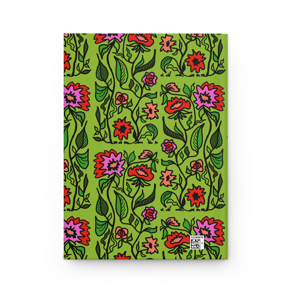 Floral Art Garden Block Pattern Hardcover Journal