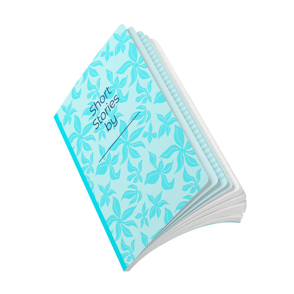 Blue Flowers Soft Cover Journal Titled Short Stories