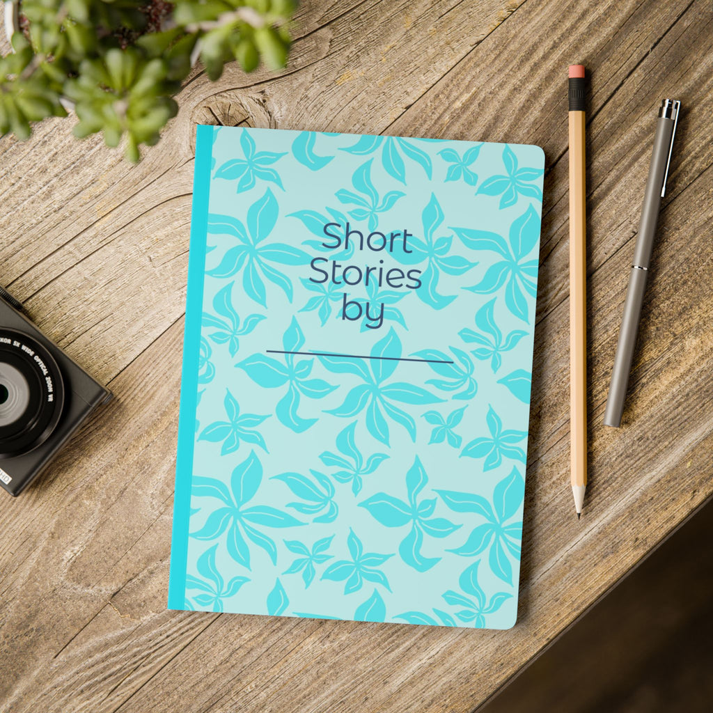 Blue Flowers Soft Cover Journal Titled Short Stories