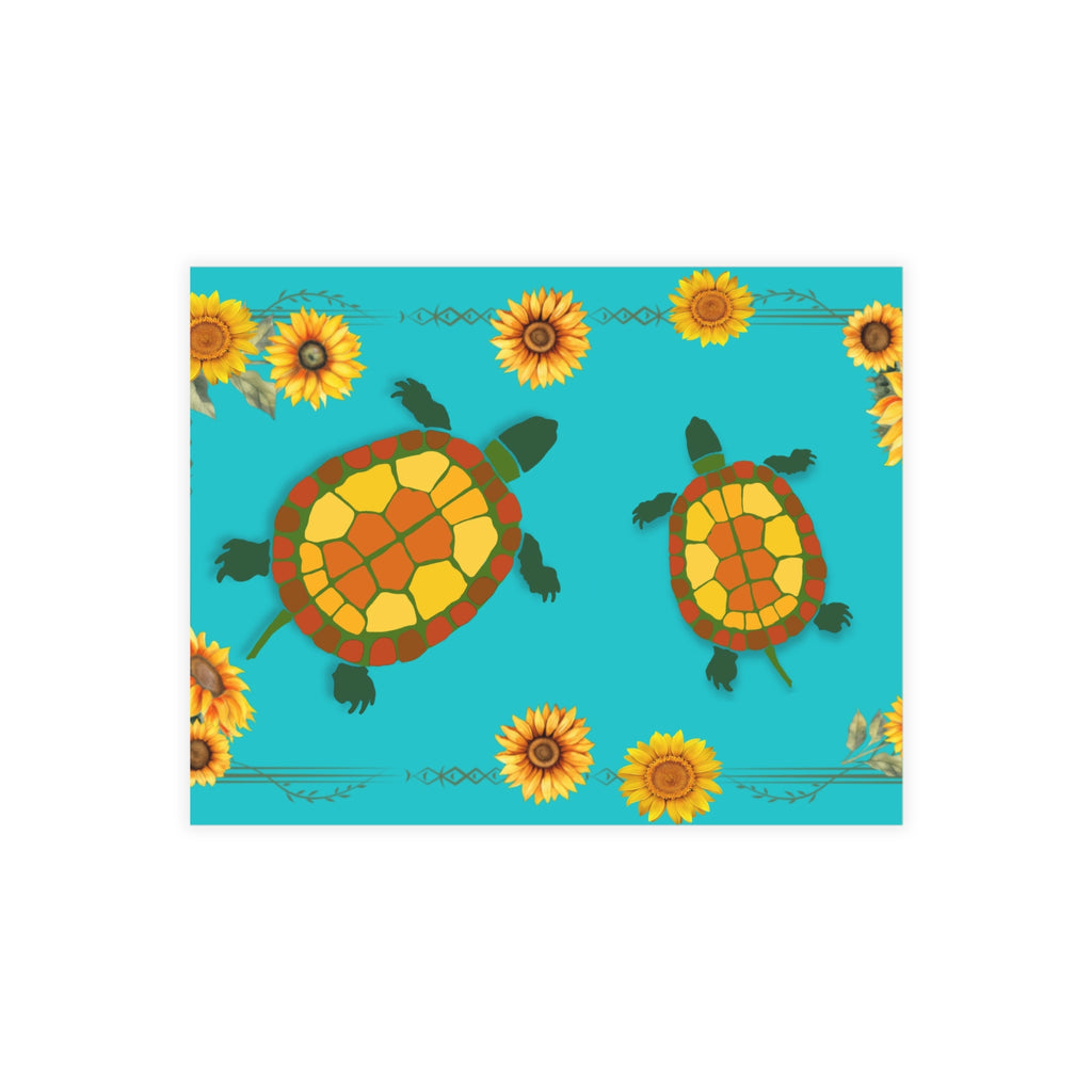 Garden Turtles and Sunflowers Blank Postcard Bundles (envelopes not included)